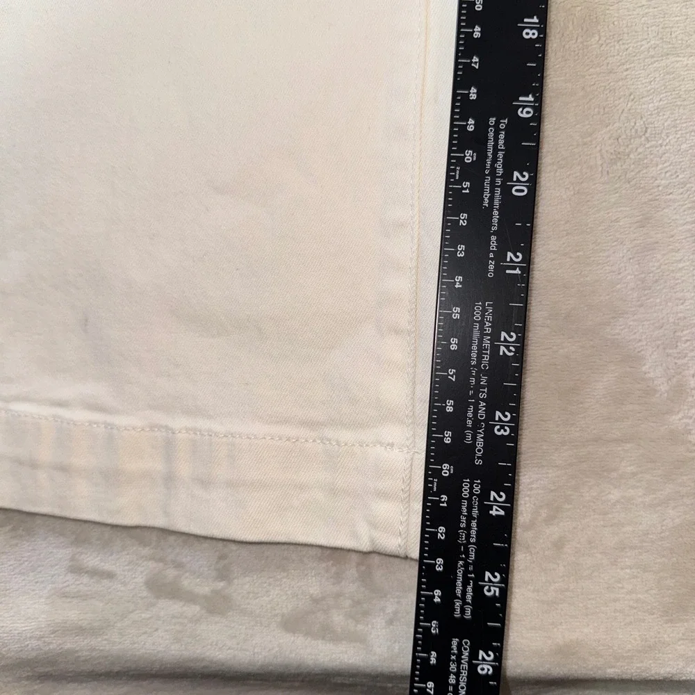 DL1961 Marianna Hewitt Hepburn High Rise Wide Leg Jeans Eggshell White 28